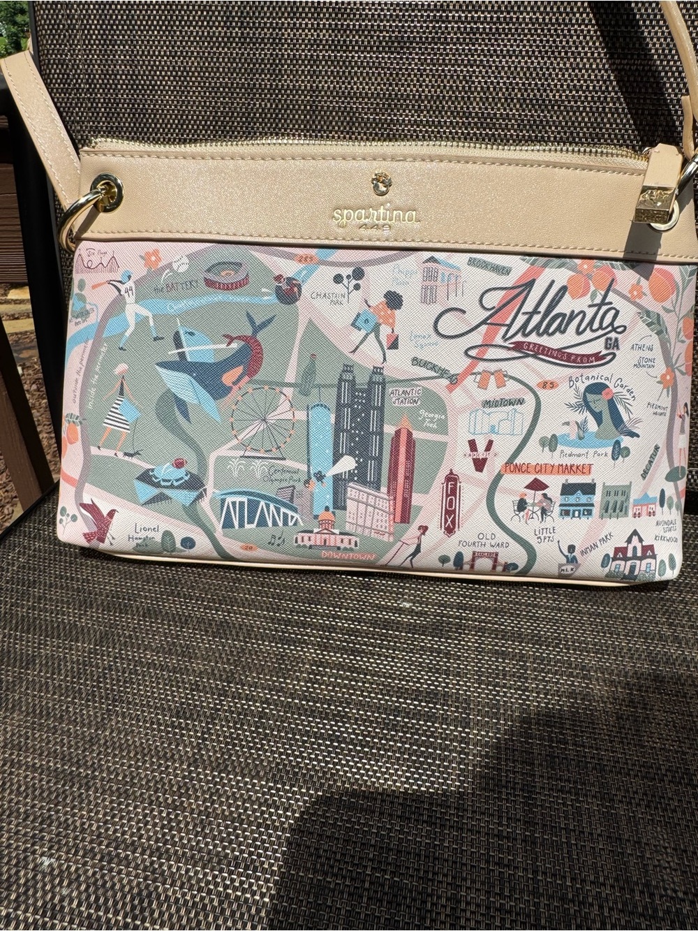 Spartina 449 Pink Illustrated Atlanta Tote
